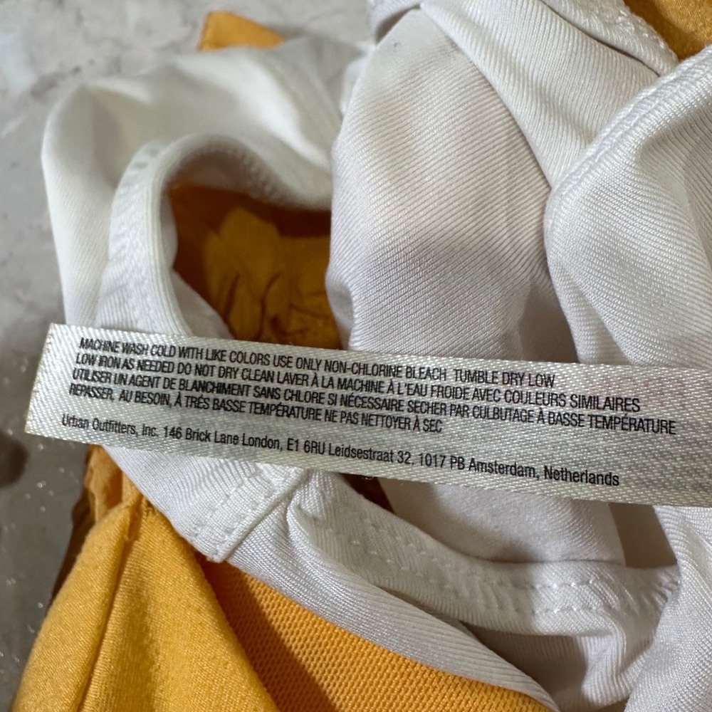 Free People FP Movement Way Hime Runsie Romper Yellow S flawed - Picture 7 of 9